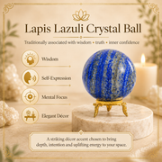 Lapis Lazuli Crystal Ball with Stand – Perfect for Spiritual Wellness