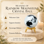 Rainbow Moonstone Sphere Crystal Ball Fortune Teller & Scrying Crystal