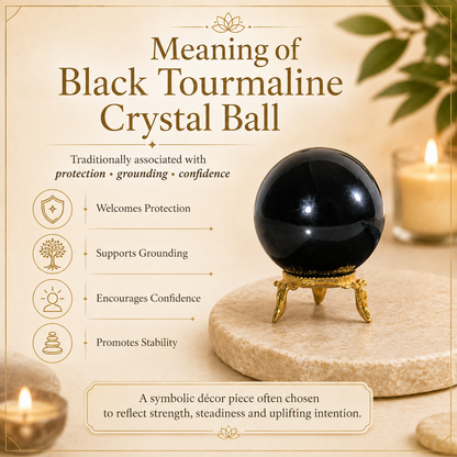 Black Tourmaline Crystal Sphere Crystal Ball