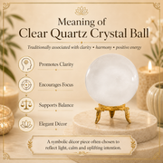 Clear Quartz Crystal Balls For Gazing Along With Sphere Stand Meditation Decor