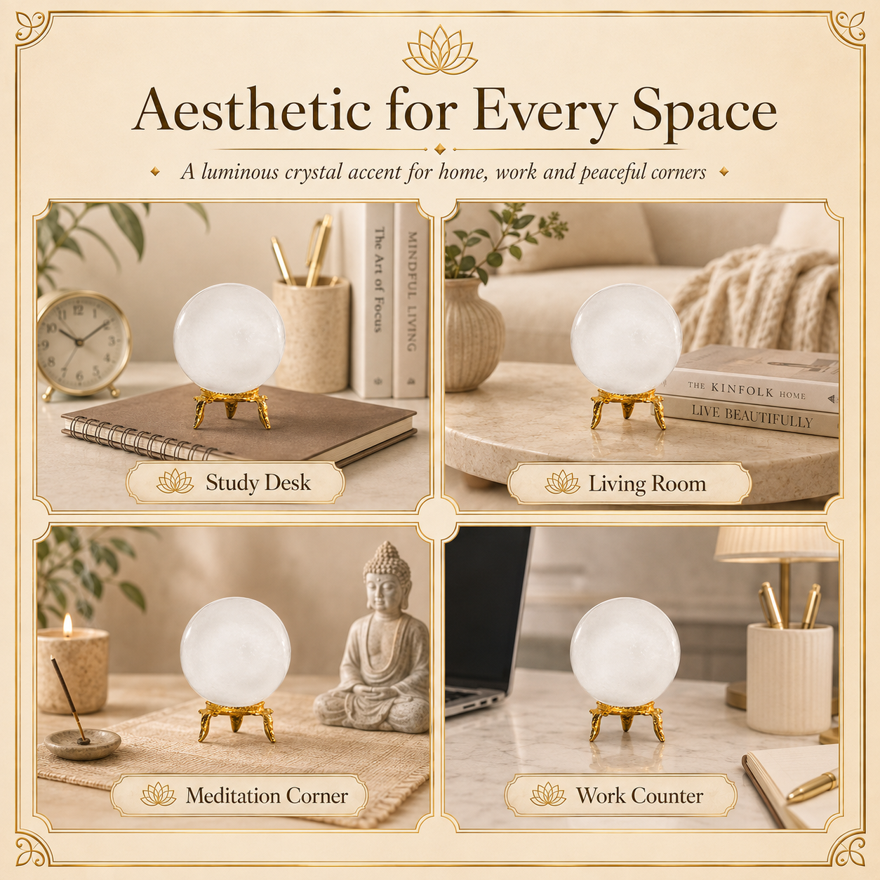 Clear Quartz Crystal Balls For Gazing Along With Sphere Stand Meditation Decor