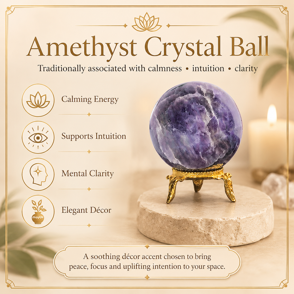 Amethyst Crystal Ball With Stand