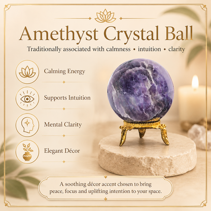 Amethyst Crystal Ball With Stand