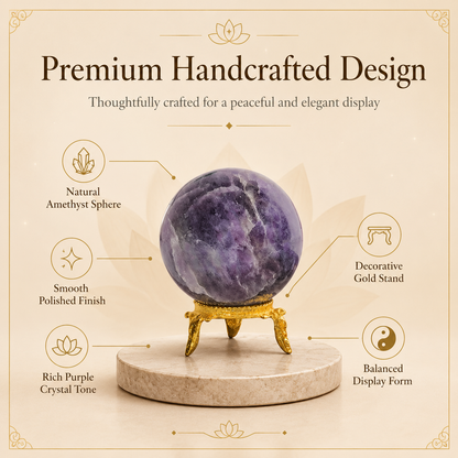 Amethyst Crystal Ball With Stand