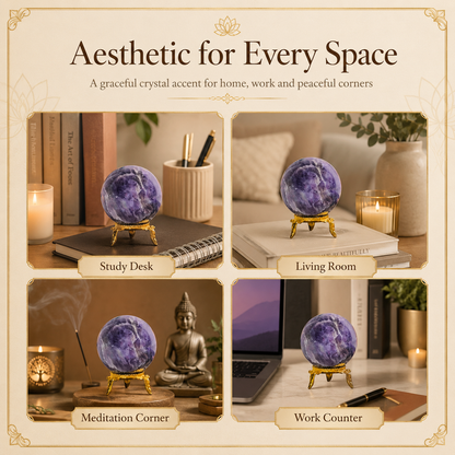 Amethyst Crystal Ball With Stand