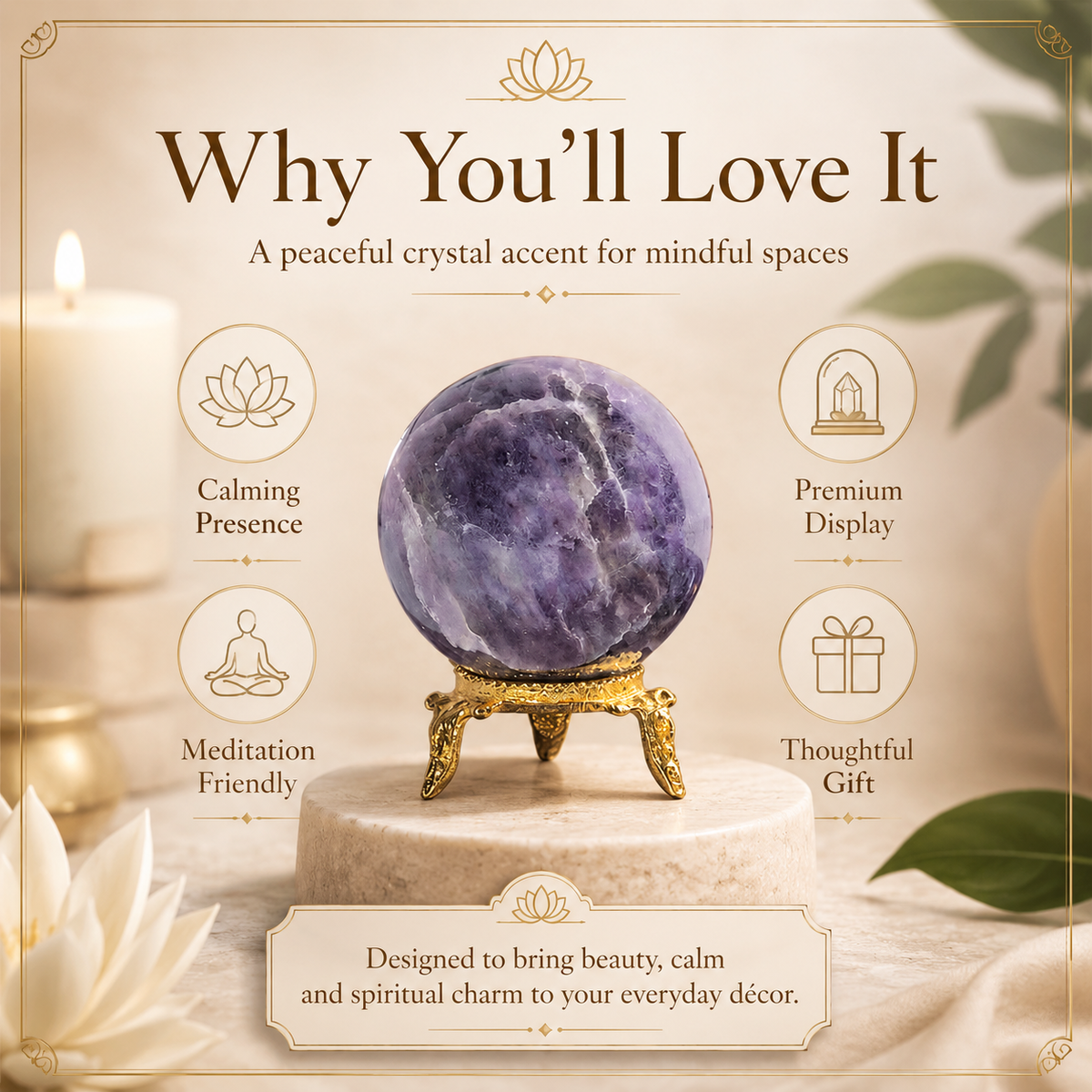 Amethyst Crystal Ball With Stand