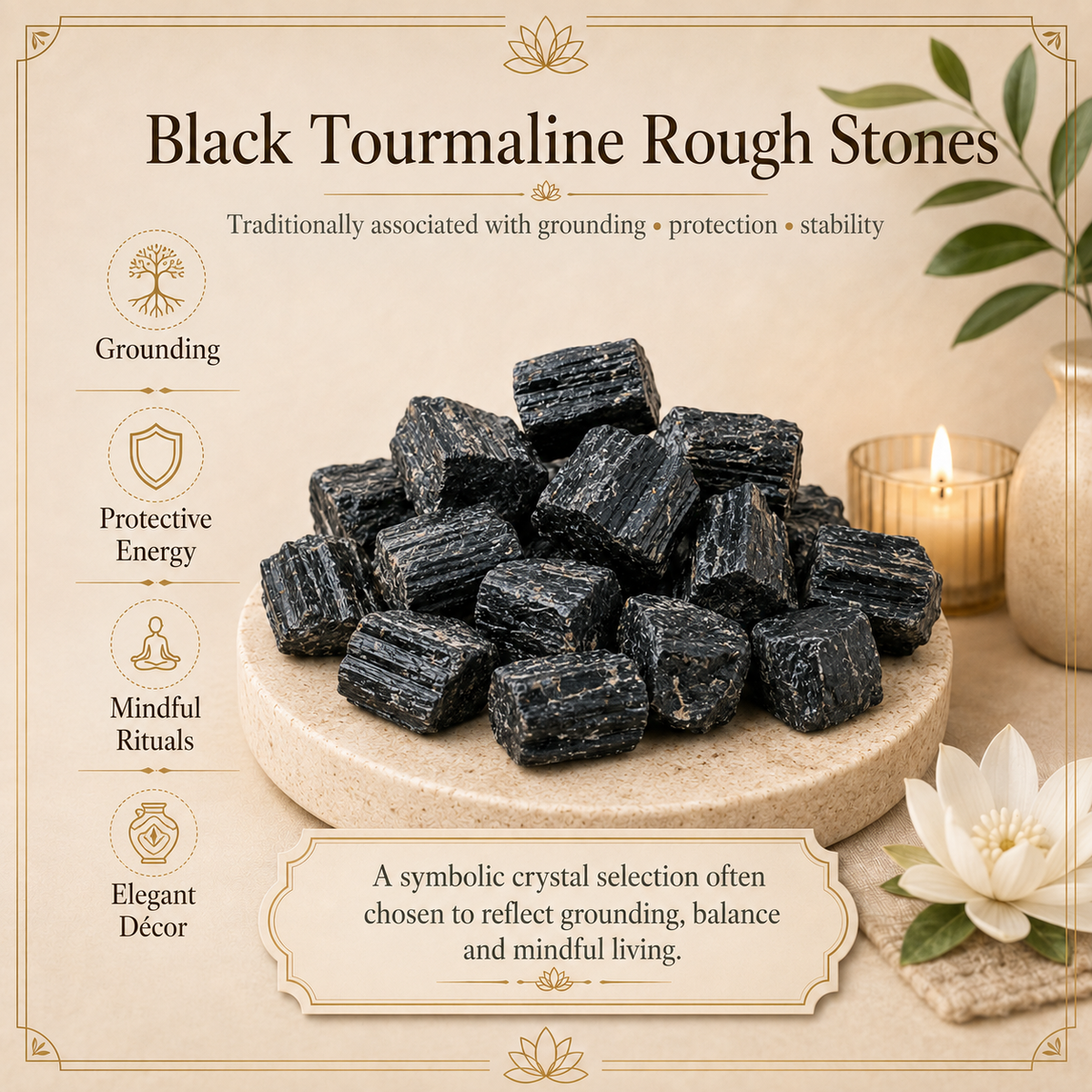 Black Tourmaline Raw Crystals (500 Gram)