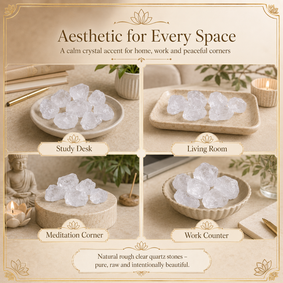 Clear Quartz Raw Crystal and Stones (500 Grams)