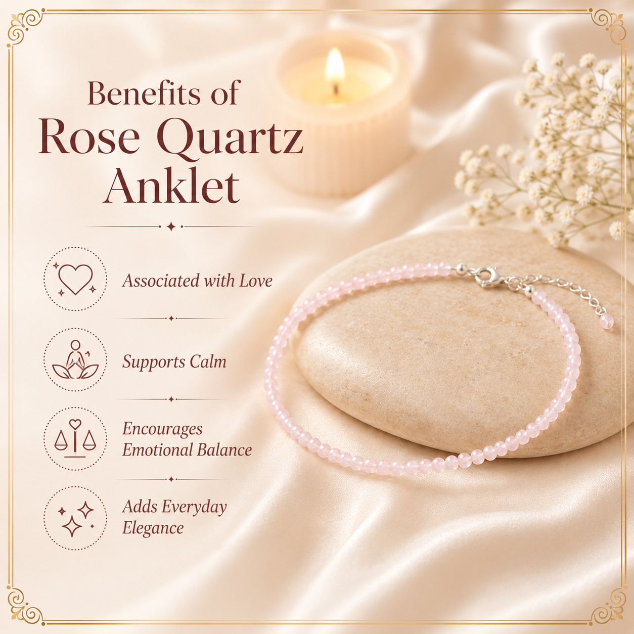 Rose Quatz Anklet