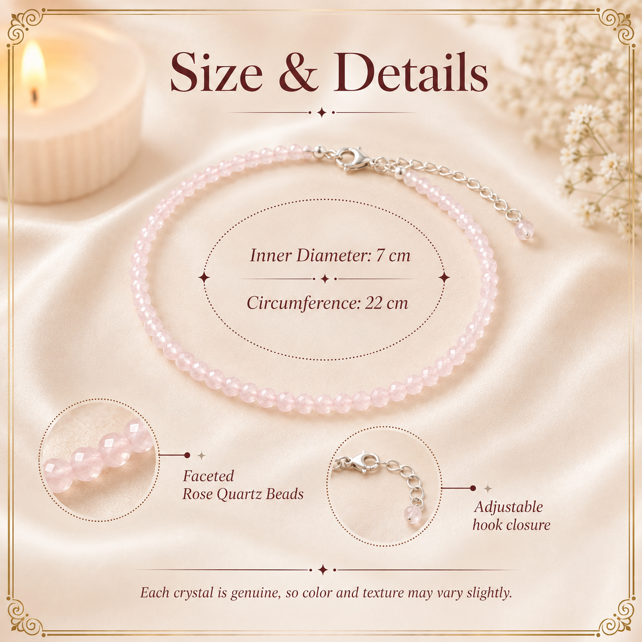 Rose Quatz Anklet