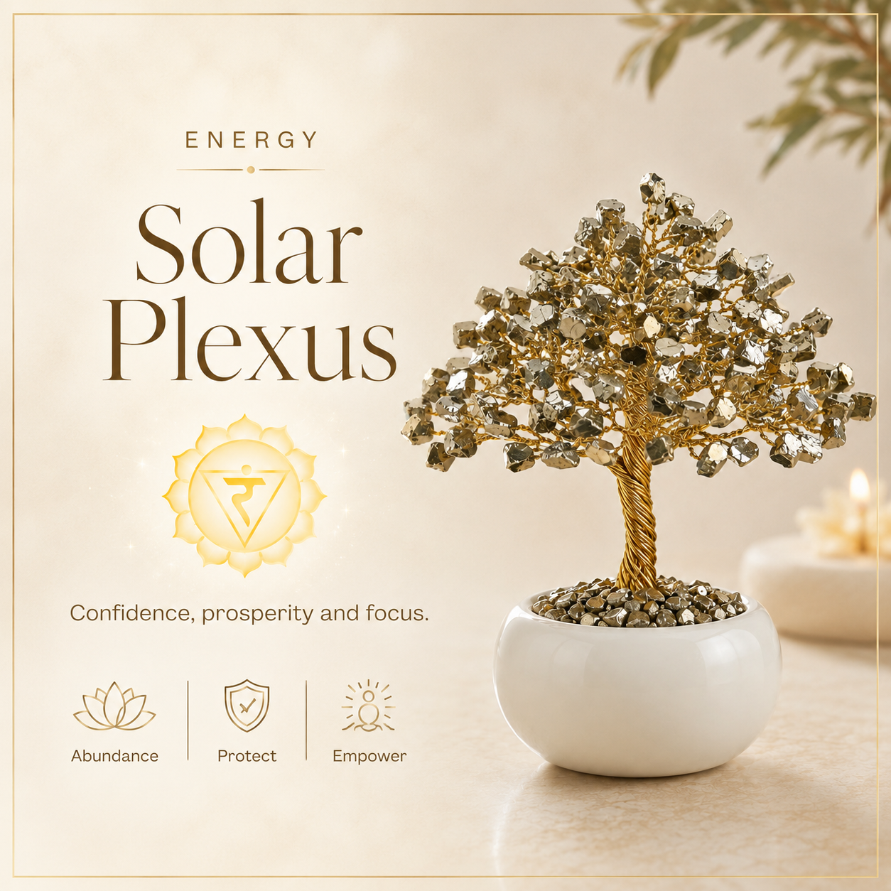 Pyrite Crystal Tree for Prosperity, Office and Home Décor