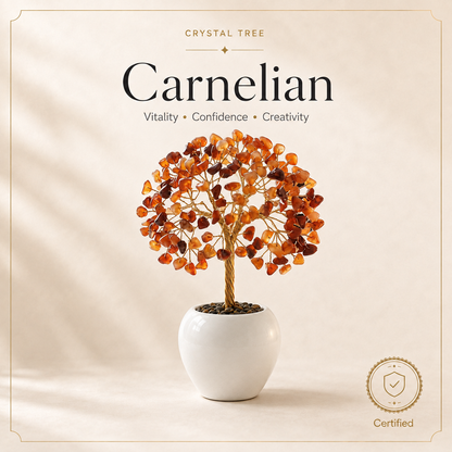 Carnelian Crystal Pot Base Tree