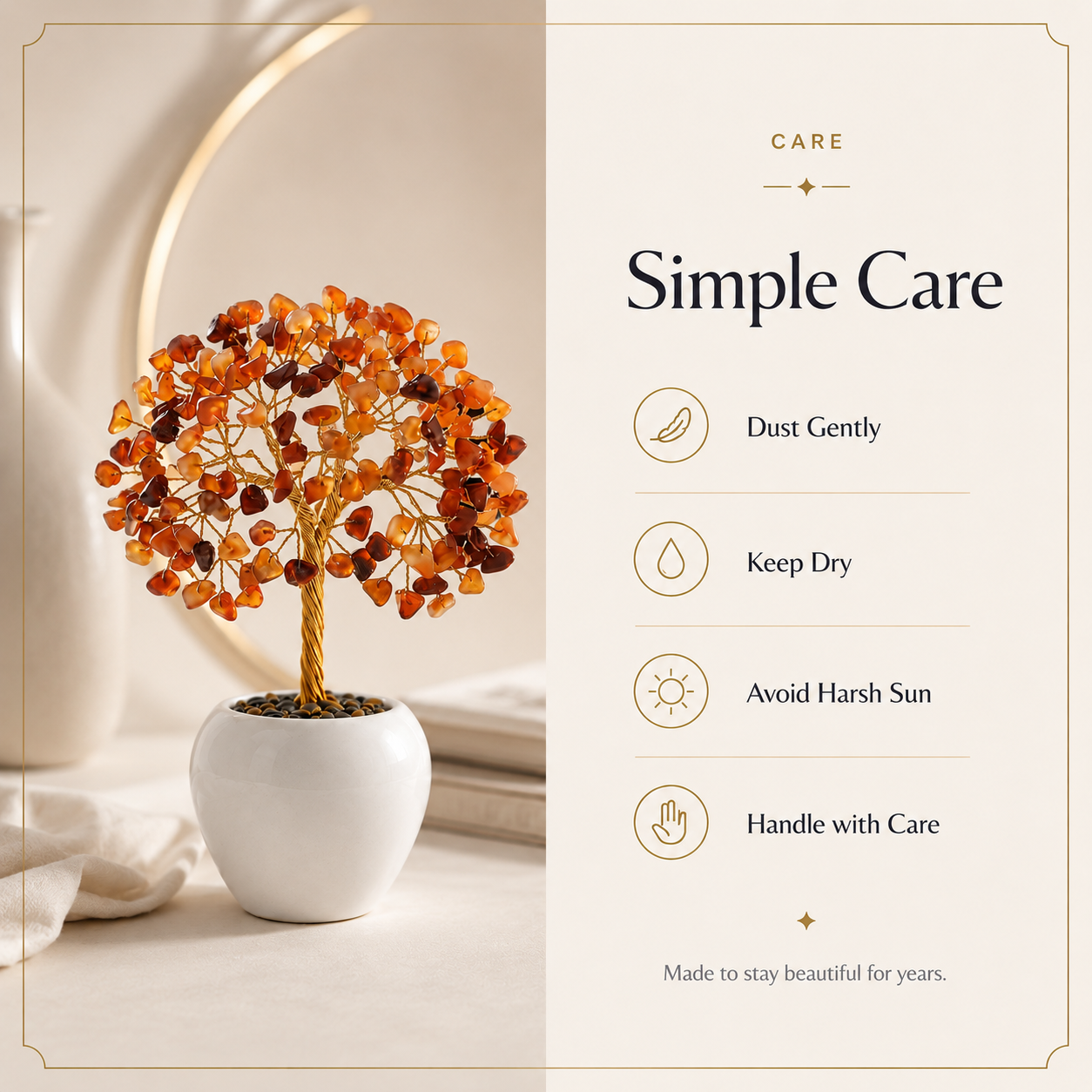 Carnelian Crystal Pot Base Tree