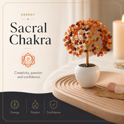 Carnelian Crystal Pot Base Tree