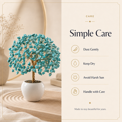Turquoise Crystal Pot Tree