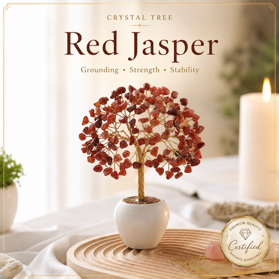 Red Jasper Crystal Pot Tree