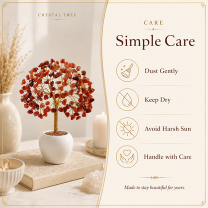 Red Jasper Crystal Pot Tree