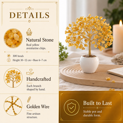 Yellow Aventurine Crystal Pot Tree