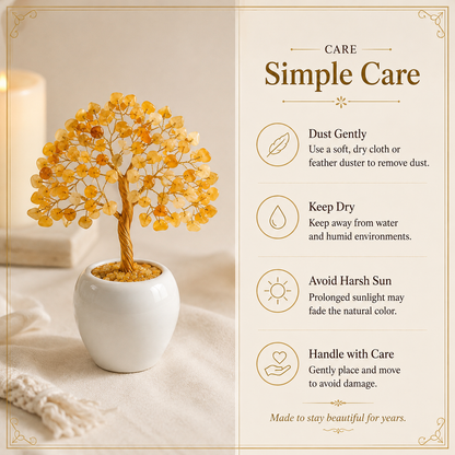 Yellow Aventurine Crystal Pot Tree