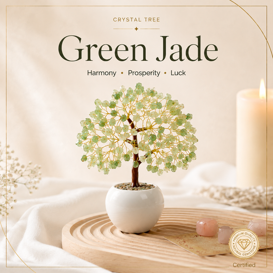 Green Jade Crystal Pot Tree