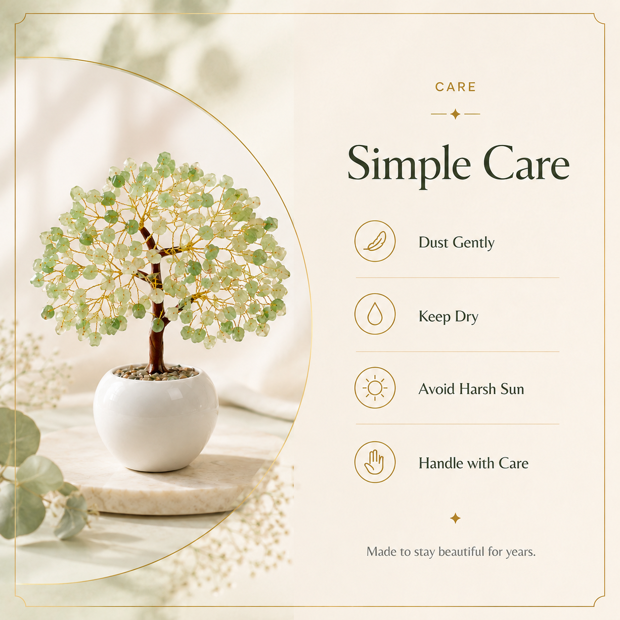 Green Jade Crystal Pot Tree