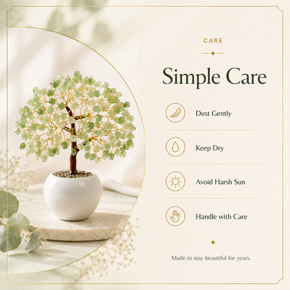 Green Jade Crystal Pot Tree