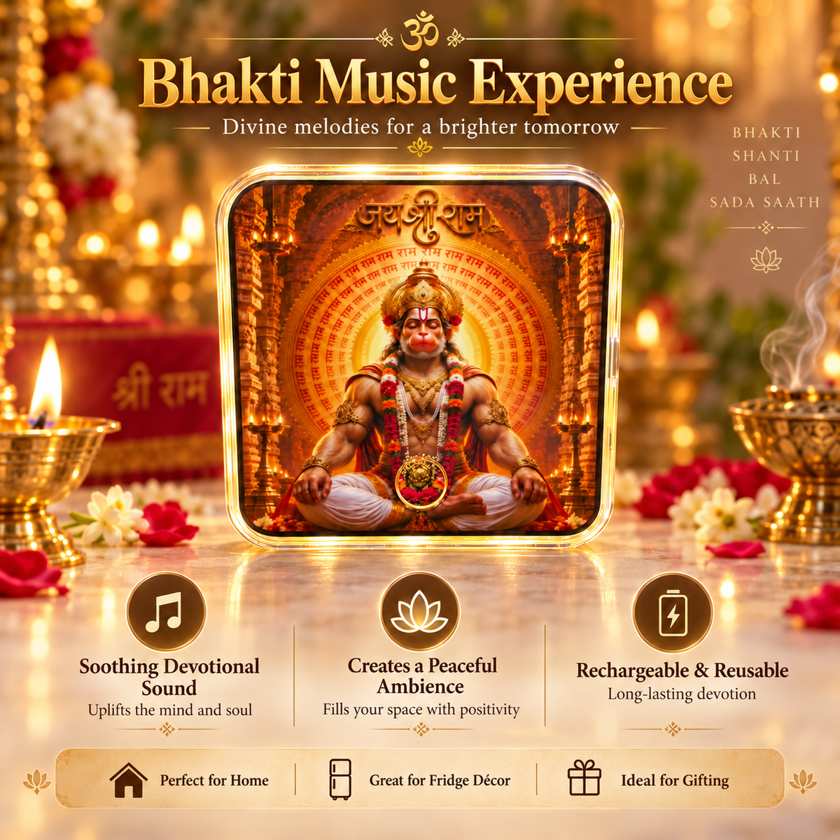 Hanuman Ji Fridge Music Magnet