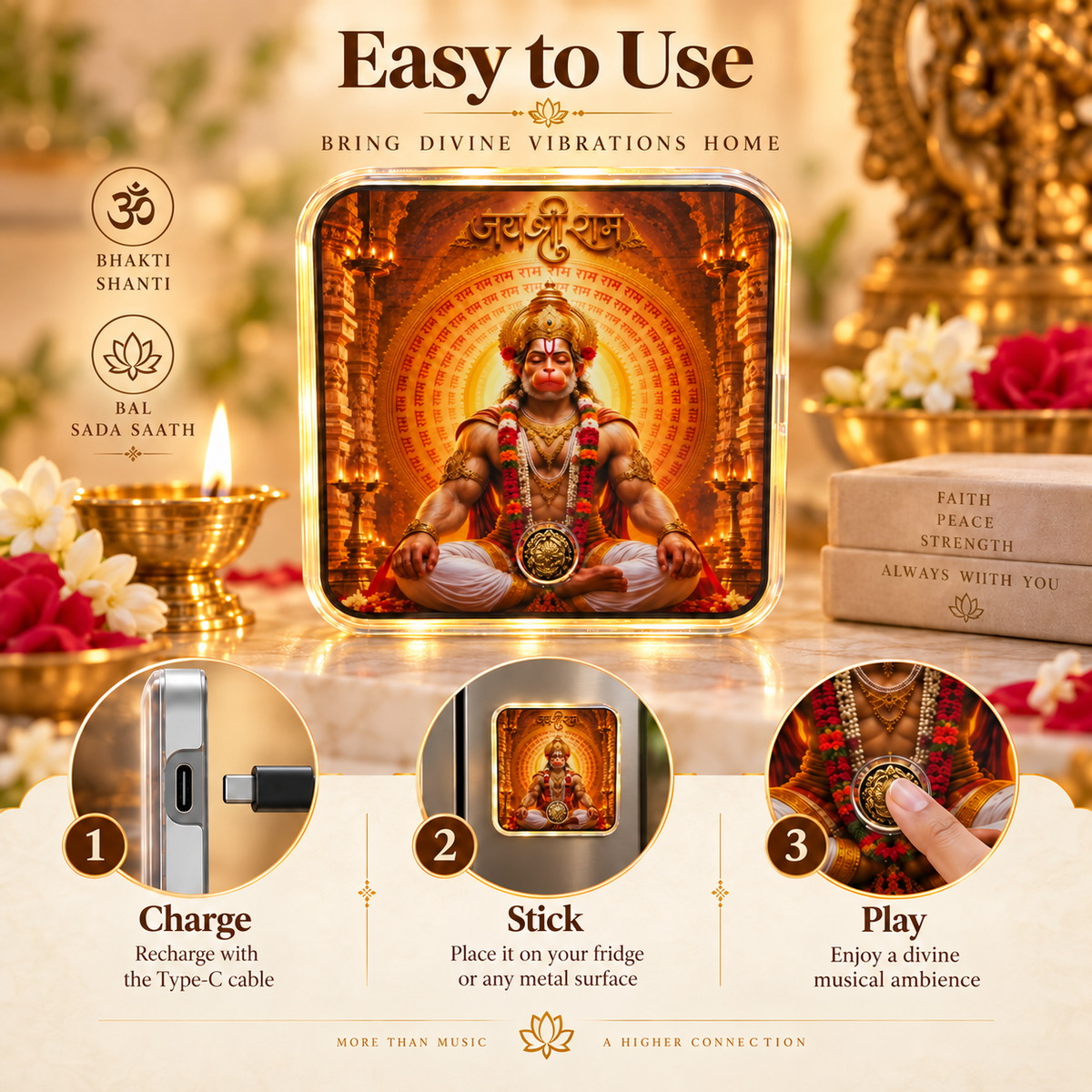 Hanuman Ji Fridge Music Magnet