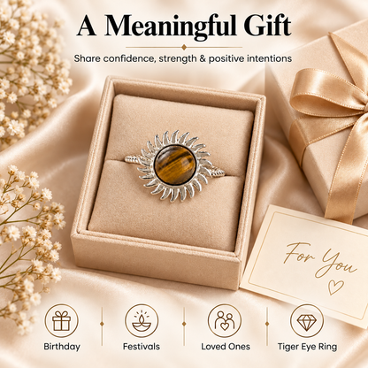 Tiger Eye Sun Ring