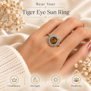 Tiger Eye Sun Ring