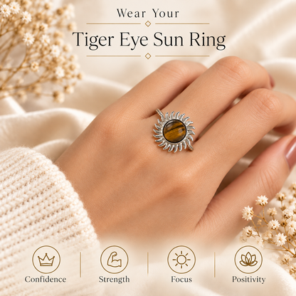 Tiger Eye Sun Ring
