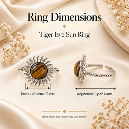 Tiger Eye Sun Ring