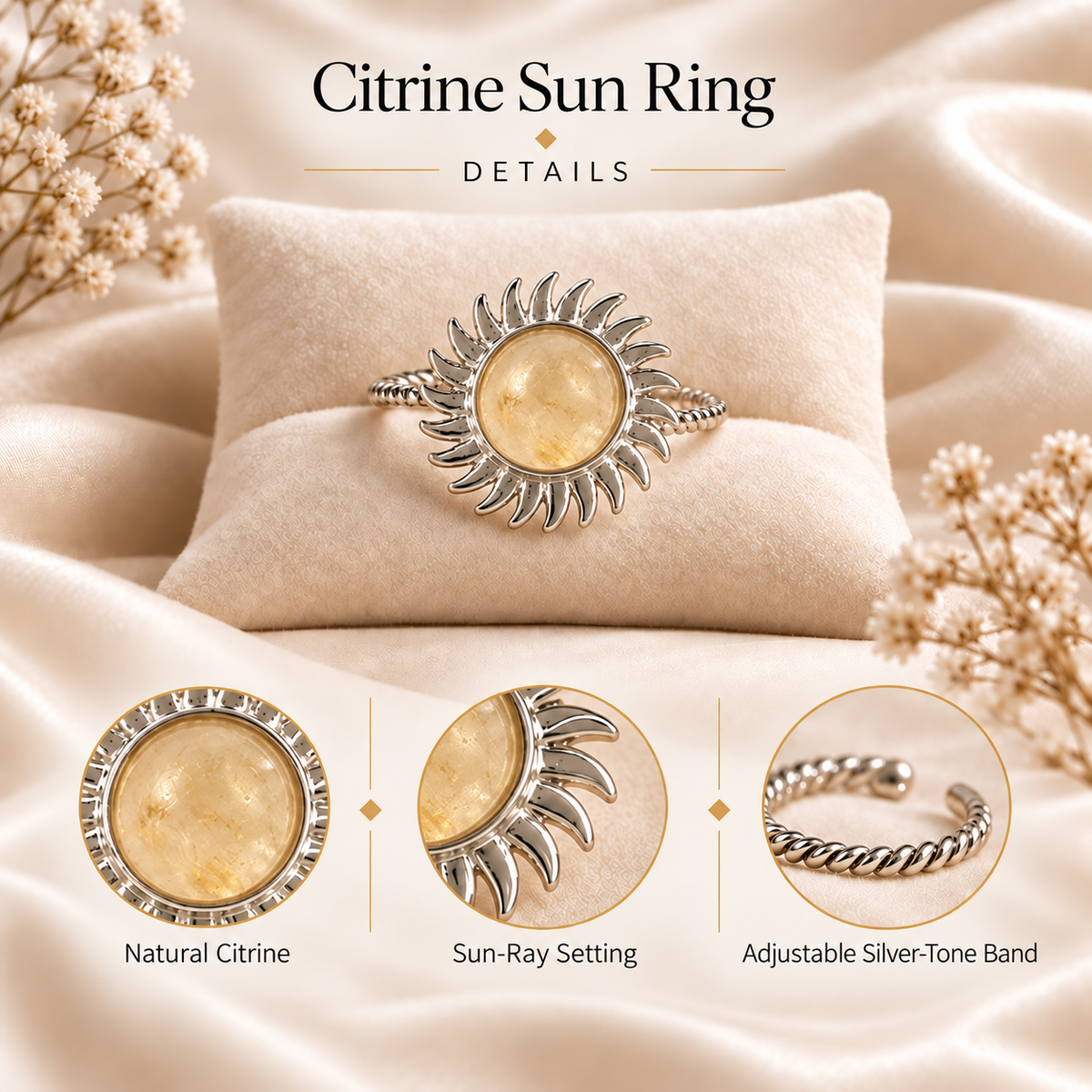 Citrine Sun Ring