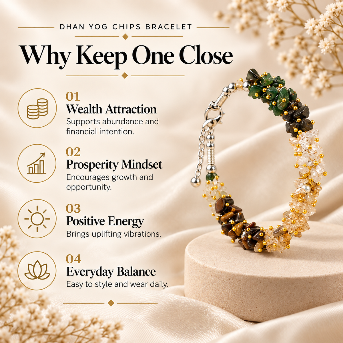 Dhan Yog Chips Bracelet