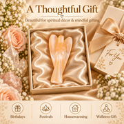 Orange Selenite Angel Figurine for Creativity, Vitality, and Emotional Healing