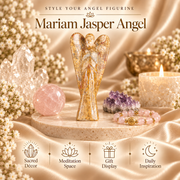 Calligraphy Mariam Jasper Angel Figurine for Positivity, Healing, and Protection