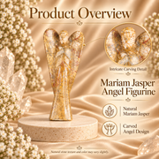 Calligraphy Mariam Jasper Angel Figurine for Positivity, Healing, and Protection