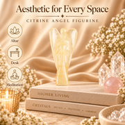Citrine Angel Figurine for Harmony, Communication, and Emotional Balance