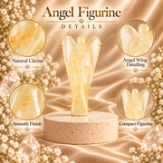 Citrine Angel Figurine for Harmony, Communication, and Emotional Balance