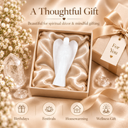 Selenite Angel Figurine for Clarity, Protection, and Spiritual Growth
