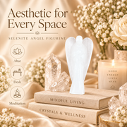Selenite Angel Figurine for Clarity, Protection, and Spiritual Growth
