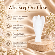 Selenite Angel Figurine for Clarity, Protection, and Spiritual Growth