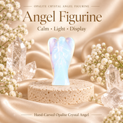 Opalite Crystal Angel Figurine & Statue For Communication, and Emotional Healing