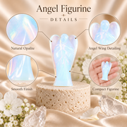 Opalite Crystal Angel Figurine & Statue For Communication, and Emotional Healing