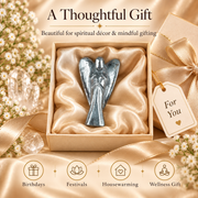 Hematite Angel Figurine for Grounding, Protection, and Strength