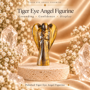Tiger Eye Angel Figurine for Protection, Courage, Balance