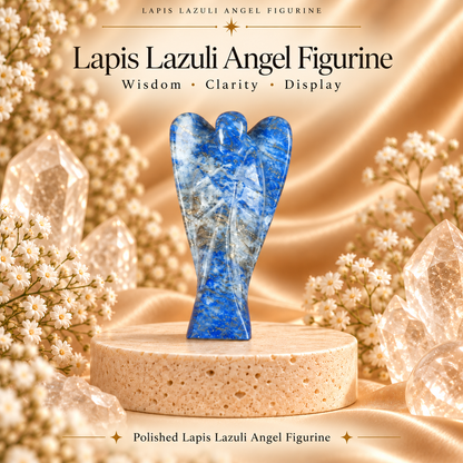 Lapis Lazuli Angel Figurine for Wisdom, Protection, and Spiritual Growth