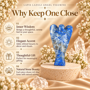 Lapis Lazuli Angel Figurine for Wisdom, Protection, and Spiritual Growth