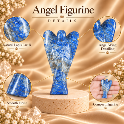 Lapis Lazuli Angel Figurine for Wisdom, Protection, and Spiritual Growth