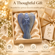 Iolite Angel Figurine for Clarity, Intuition, and Spiritual Awakening